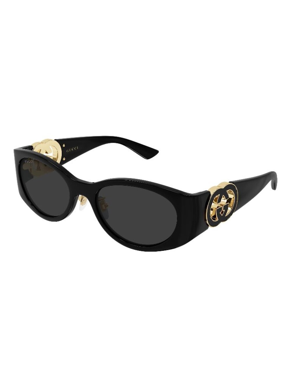 New Gucci Women's Sunglasses Black Grey Lens Injected Frame GG2123SA 001 55